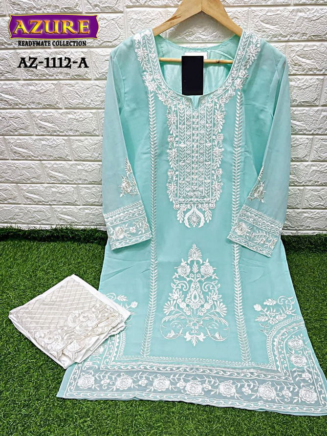 Azure Readymade Collection Fancy Ethnic Wear Top With Bottom Collection